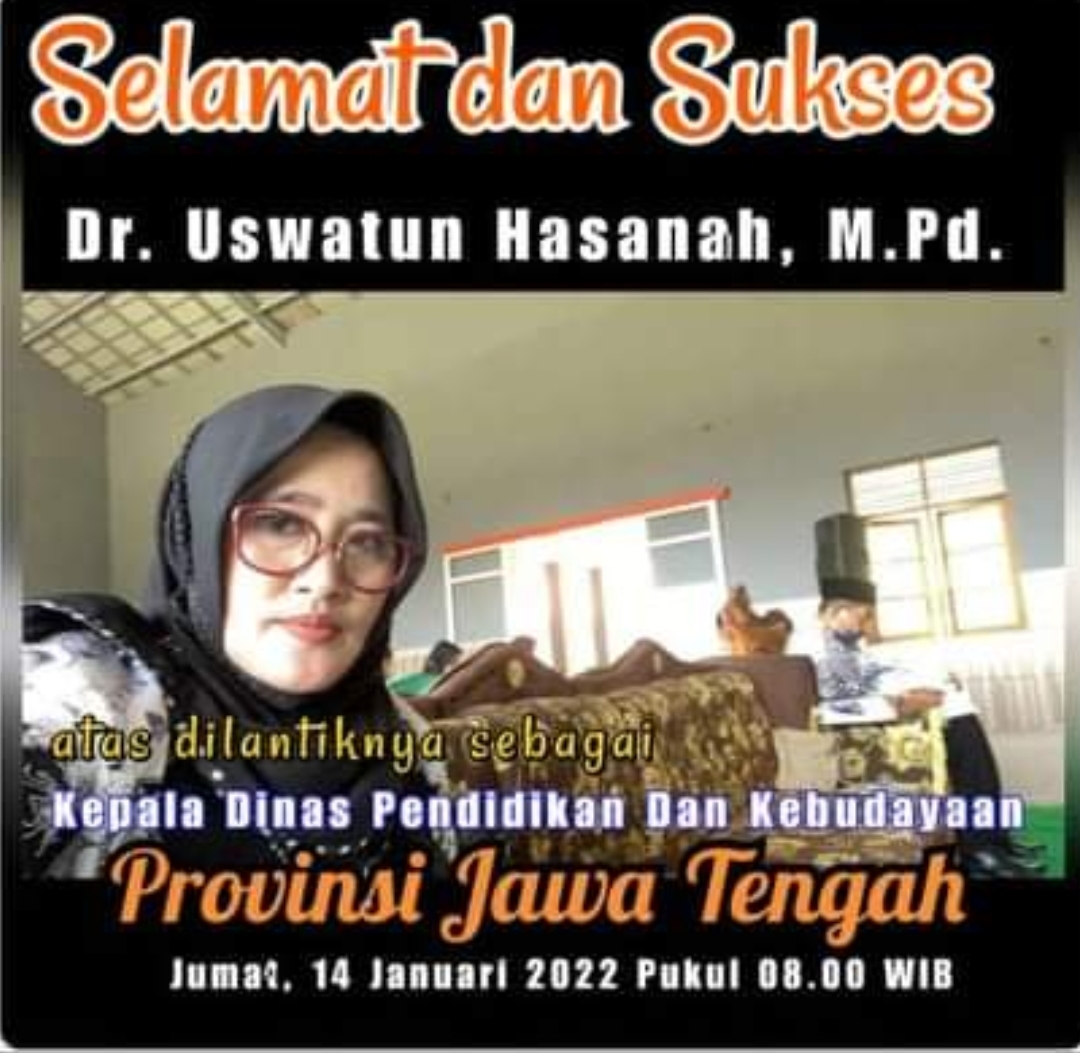DR. Uswatun Hasanah, M. Pd Dilantik Sebagai Kepala Dinas Pendidikan dan Kebudayaan