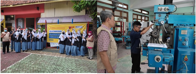 2 Paket Bantuan PSKK ( Program Sertifikasi Kompetensi Kerja) untuk SMKN 4 Semarang