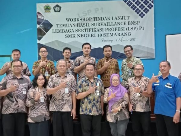 LSP P1 SMKN 10 Semarang Raih Perpanjangan Lisensi dari BNSP