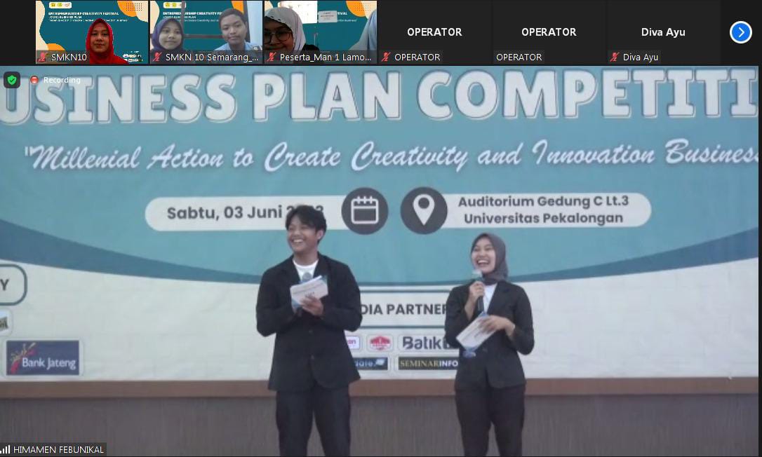Tim SMKN 10 Semarang Raih Juara Business Plan Entrepreneurship Creativity Festival