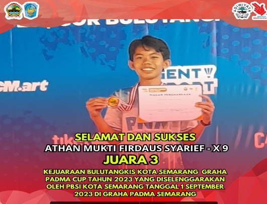 Siswa SMAN 7 Semarang Kembali Mengukir Prestasi Kejuaraan Bulutangkis Graha Padma Cup 2023 PBSI Semarang